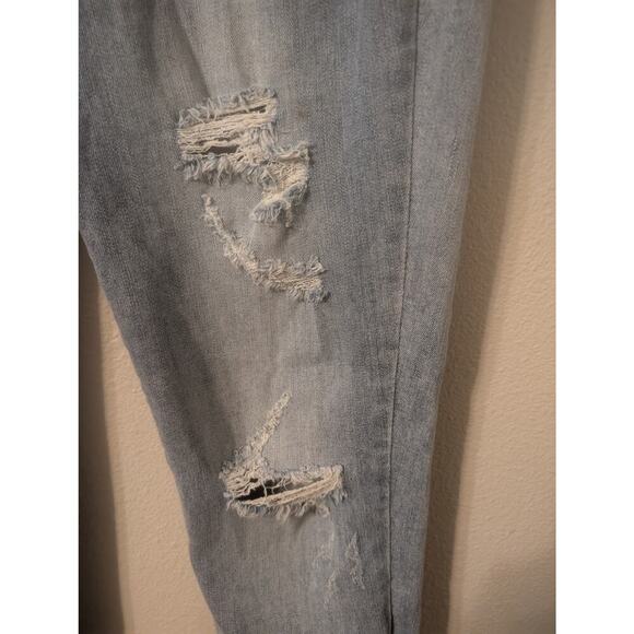 Judy Blue Womens Light‎ Wash Distressed Skinny Jeans Size 32 Blue Grunge Rocker - Picture 3 of 11